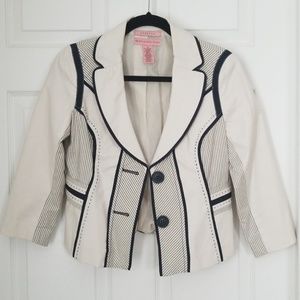 Bandolino modern black & white blazer